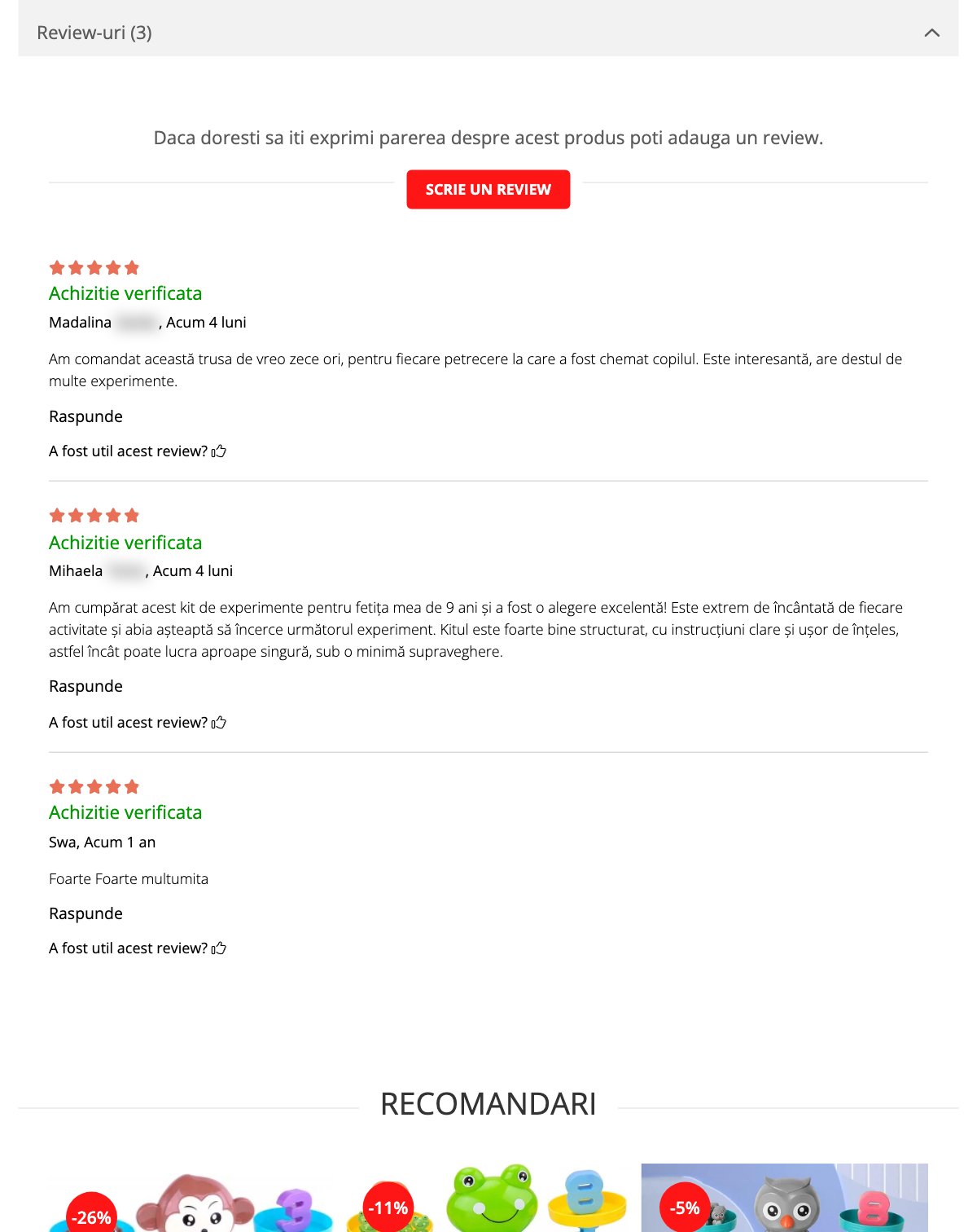 Recenziile, înainte