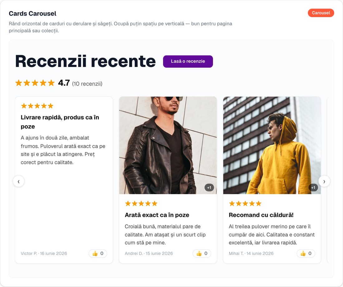 Recenzii: Carusel de carduri